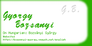 gyorgy bozsanyi business card